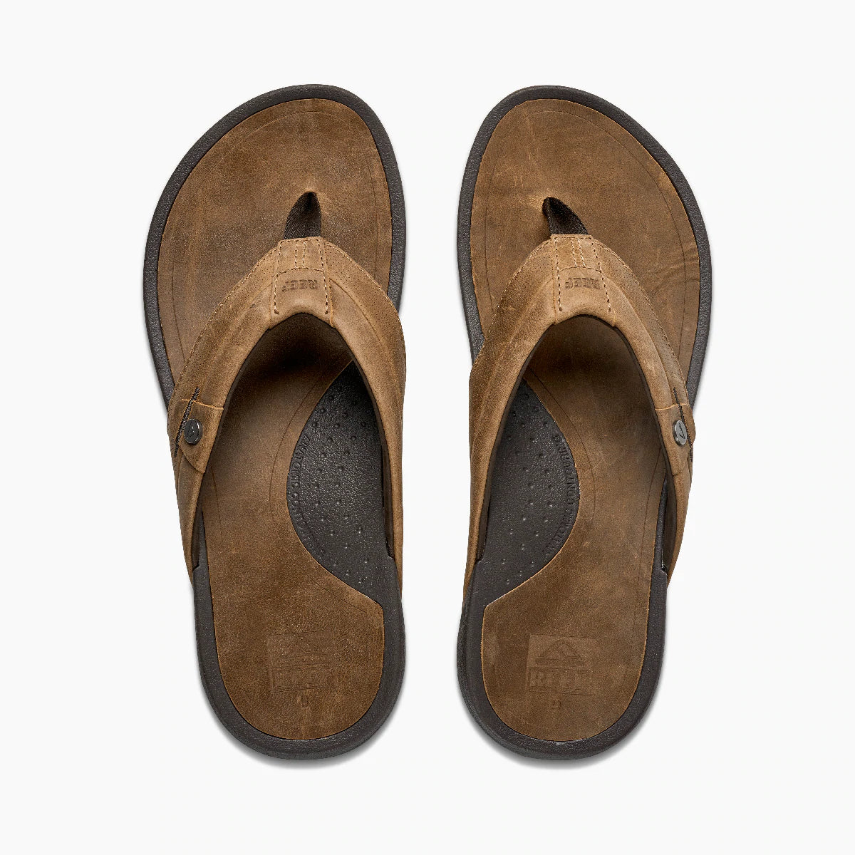 Reef Pacific LE Leather Mens Sandal - Java Brown Mens Footwear