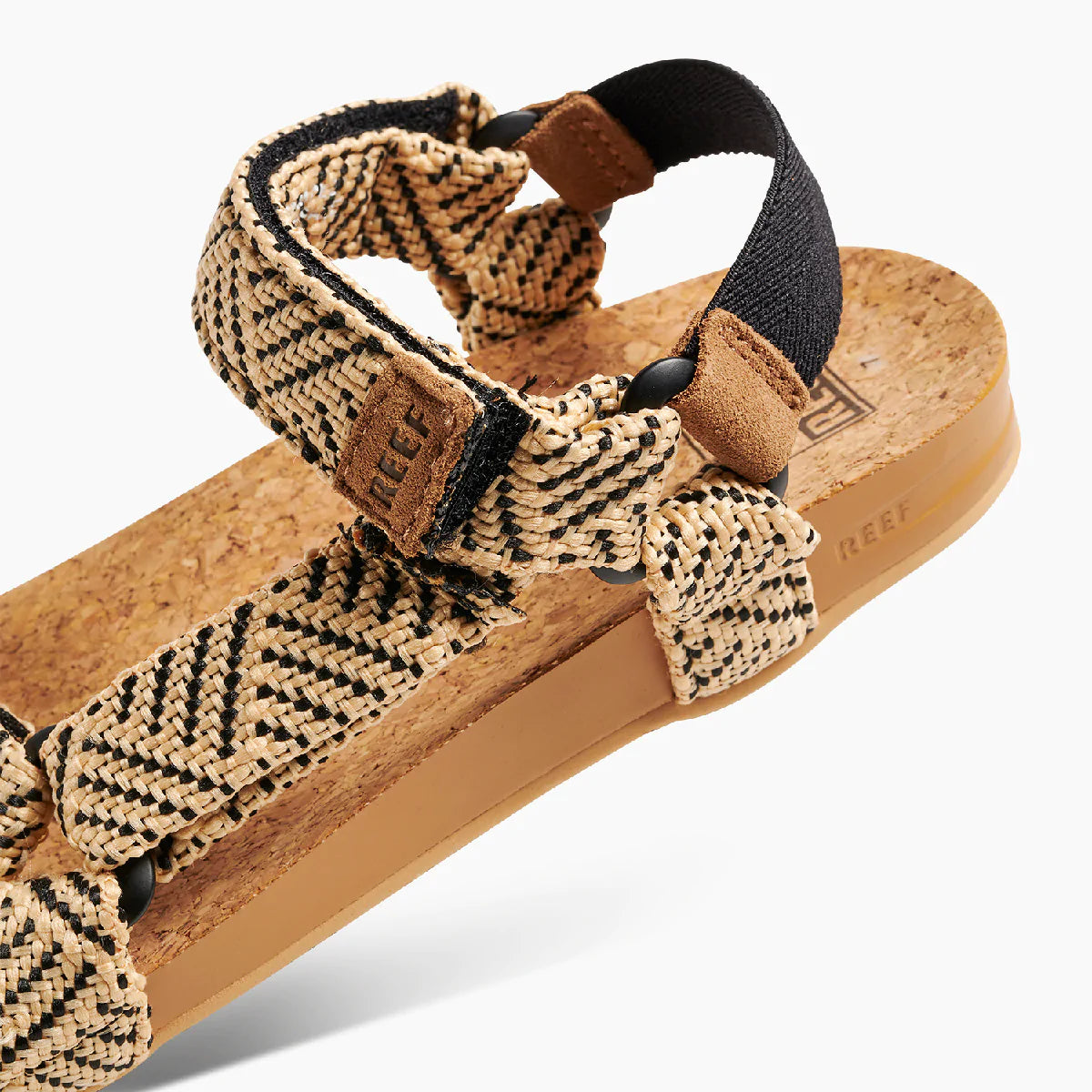Reef Cushion Rem Back Strap Sandals - Black Tan Womens Footwear