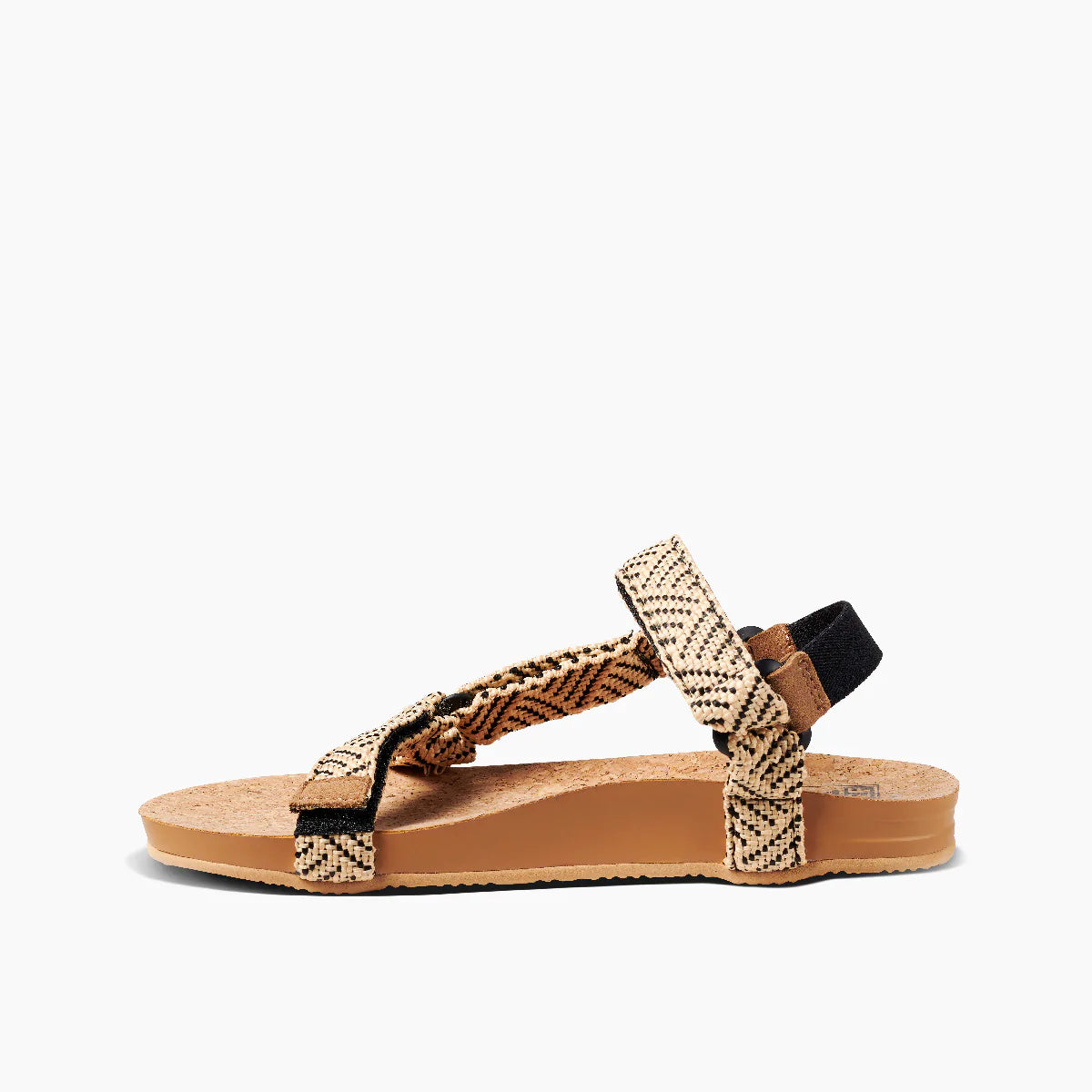 Reef Cushion Rem Back Strap Sandals - Black Tan Womens Footwear