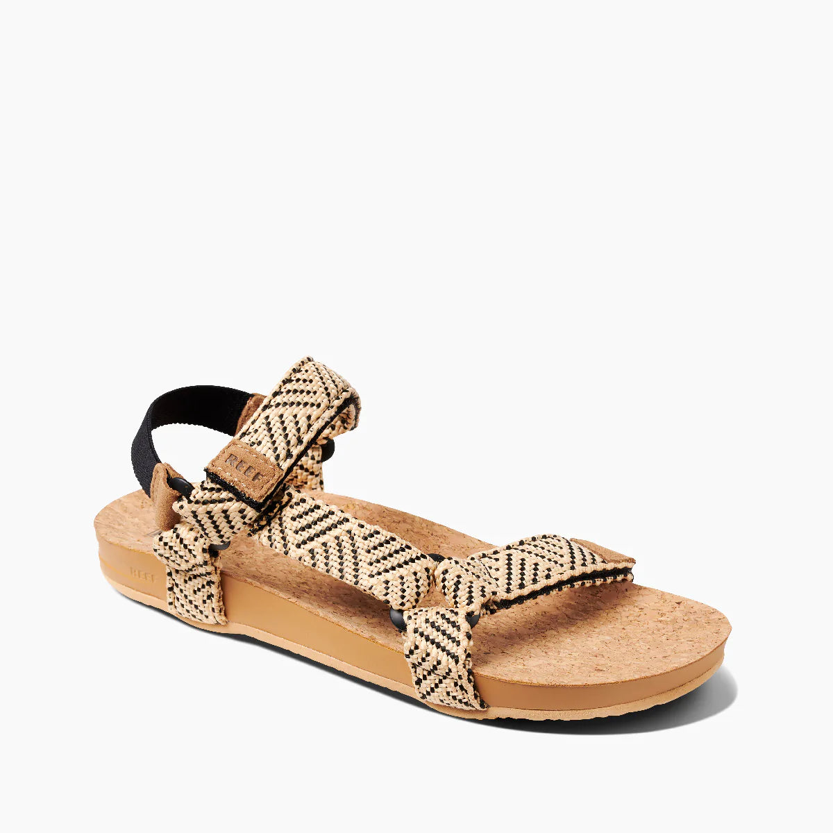Reef Cushion Rem Back Strap Sandals - Black Tan Womens Footwear