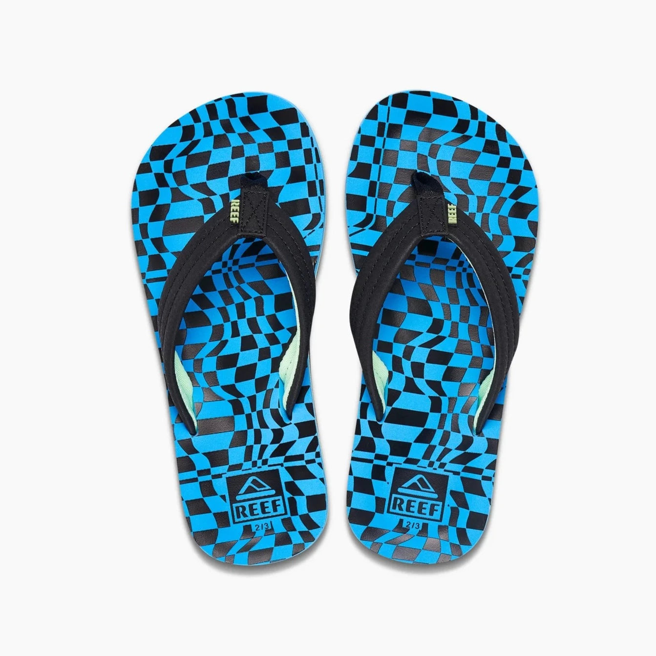 Reef red white online and blue sandals