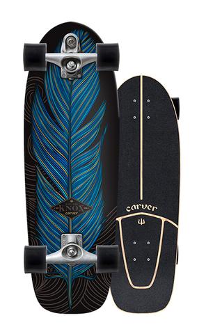 Carver "Taylor Knox Model" Quill C7 Raw Trucks Complete 31.25" Skateboard Longboard Skateboard