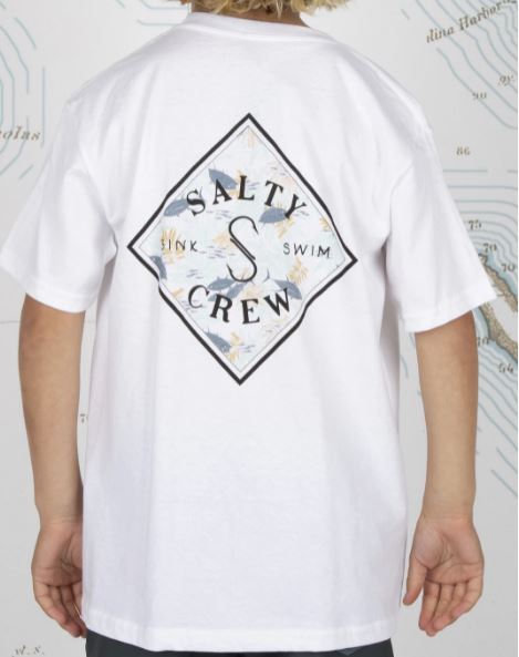 Salty Crew Tippet Tides Boys S/s Tee White Boys T Shirt