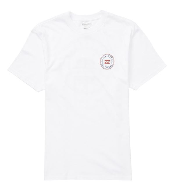 Billabong Native Rotor FL Mens T Shirt with Florida Flag Short Sleeve - White Mens T Shirt