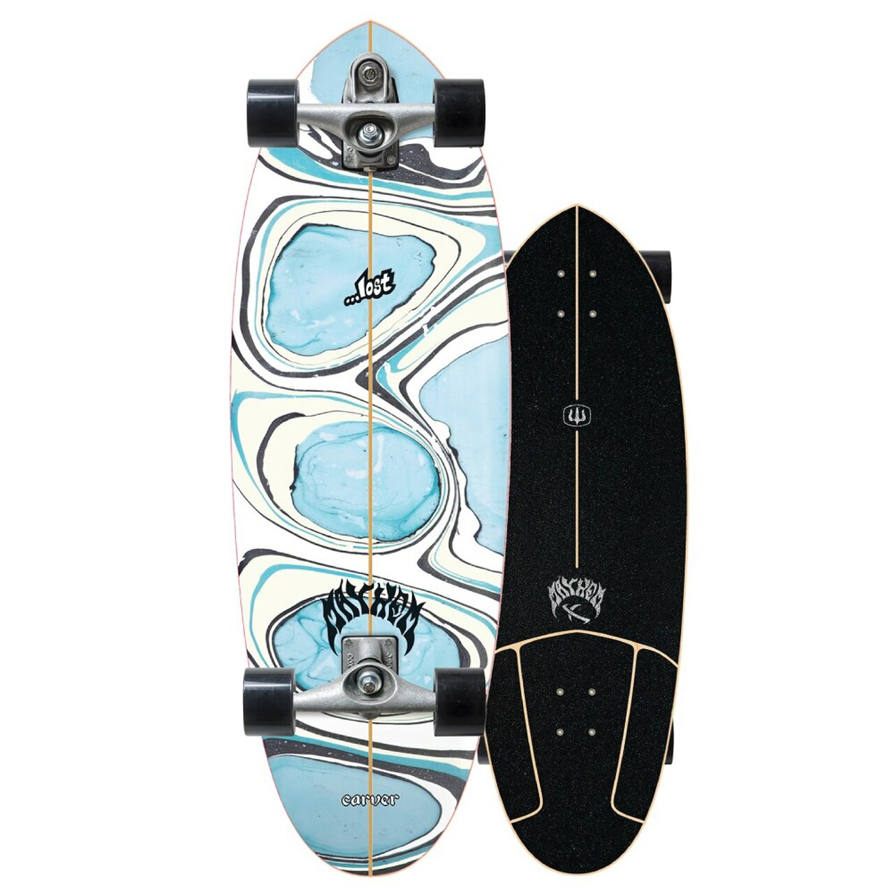 Carver Lost Quiver Killer 32" C7 Raw Complete Surfskate Skateboard Complete Skateboard