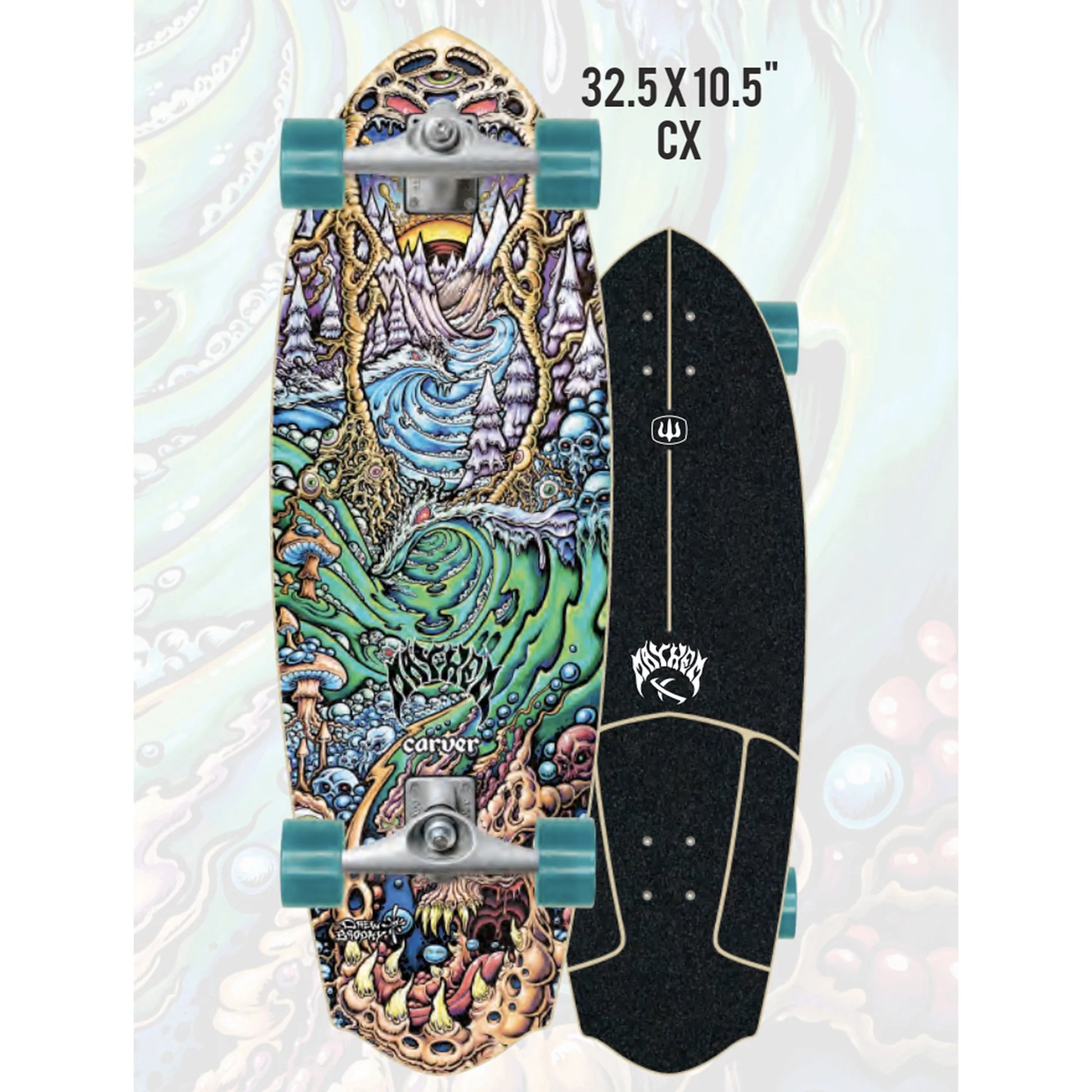 Carver Lost Rocket Redux Drew Brophy Skateboard 32.5" Longboard Skateboard