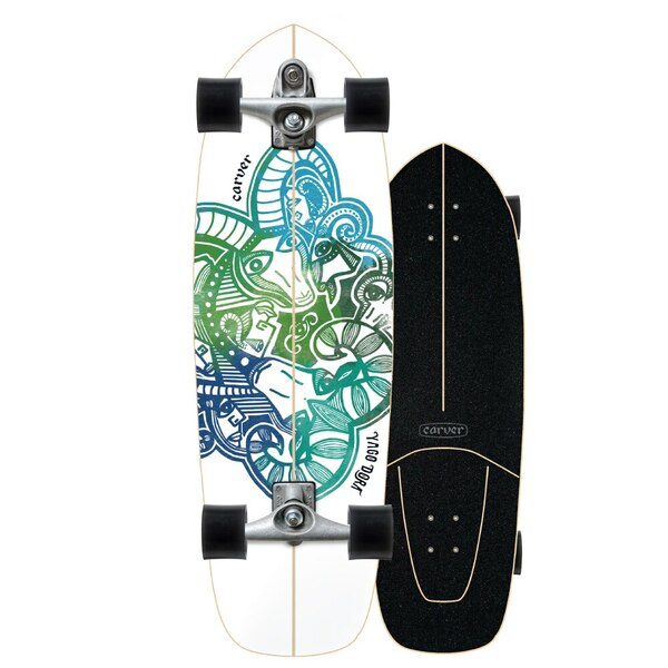Carver C7 Raw Yago Dora 30.75" White Complete Skateboard Complete Skateboard