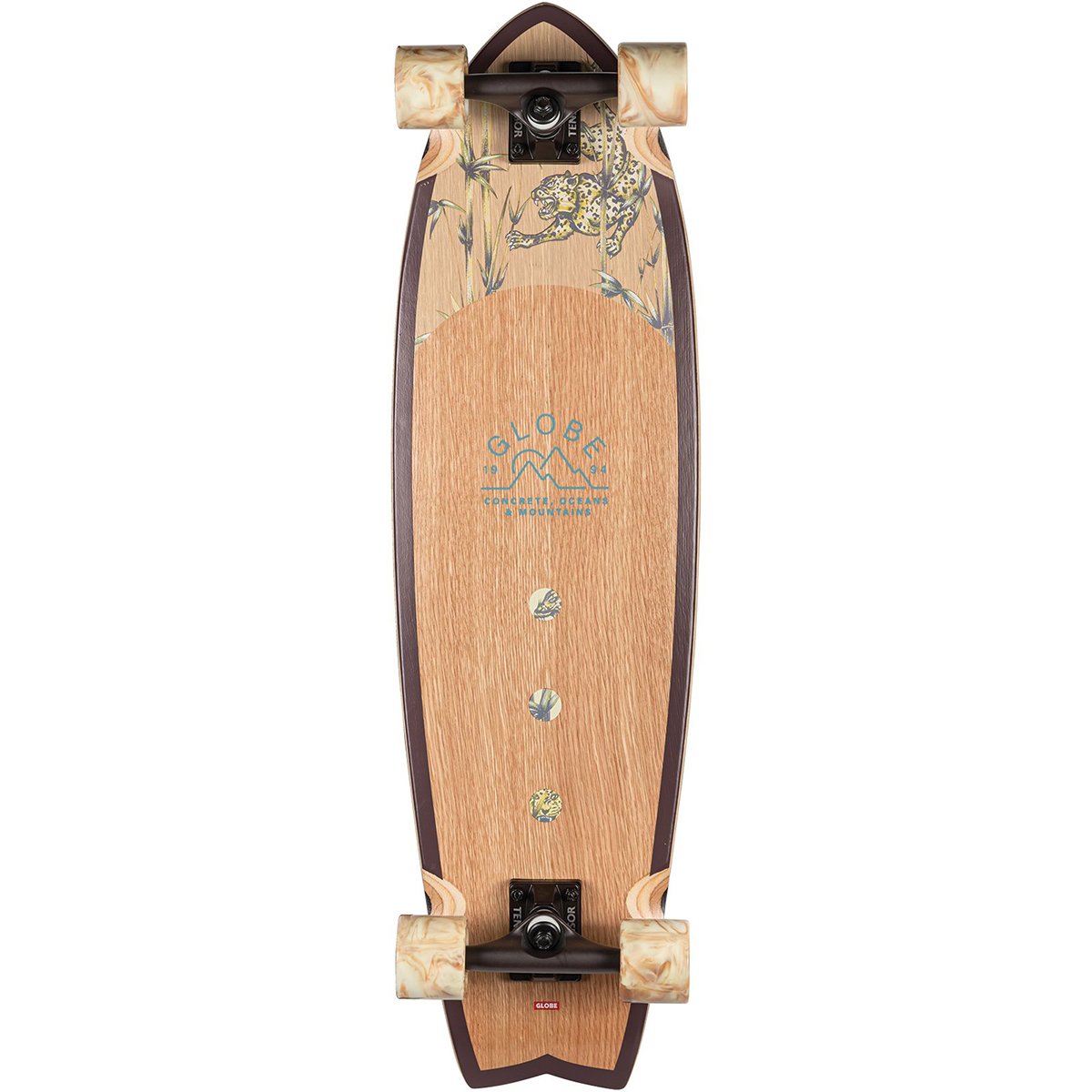 Globe Chromatic 33" Longboard Skateboard - White Oak/Jaguar Longboard Skateboard