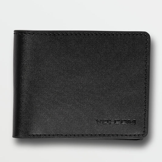 Volcom Evers Bifold Leather Wallet - Black wallet