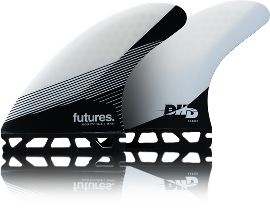 Futures DHD Honeycomb Thurster Fins Large - Black White Fins