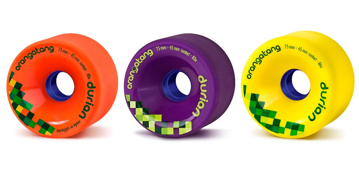 Orangatang Durian 75MM 83a Skateboard Wheels - Purple wheels