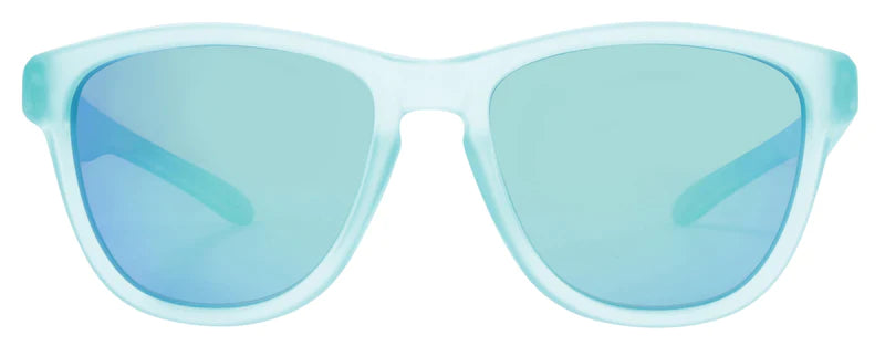 Kreedom Good Times Sunglasses Crystal Clear Blue Mirror
