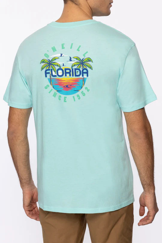 Oneill Florida Dreams Tee - Turquoise Mens T Shirt