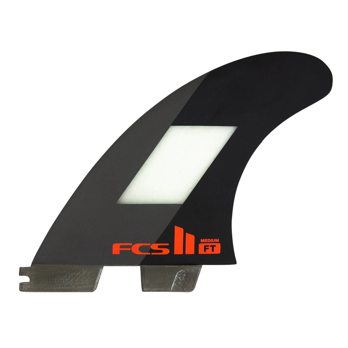 FCS II Filipe Toledo FT PC MEDIUM TRI FIN SET Air Core Fins Black Grey