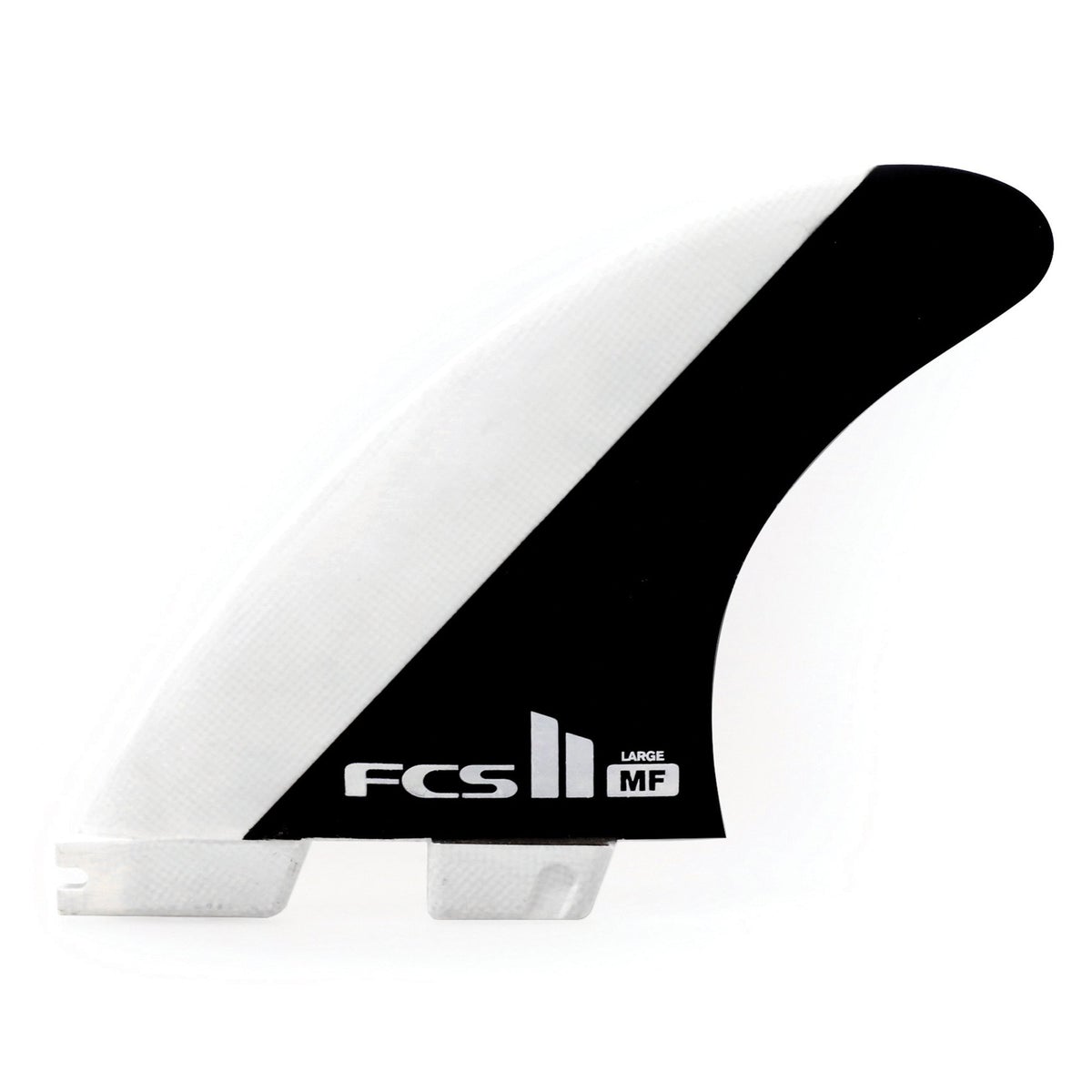 FCS II Mick Fanning Thruster Medium Surfboard Fins - Black White Fins