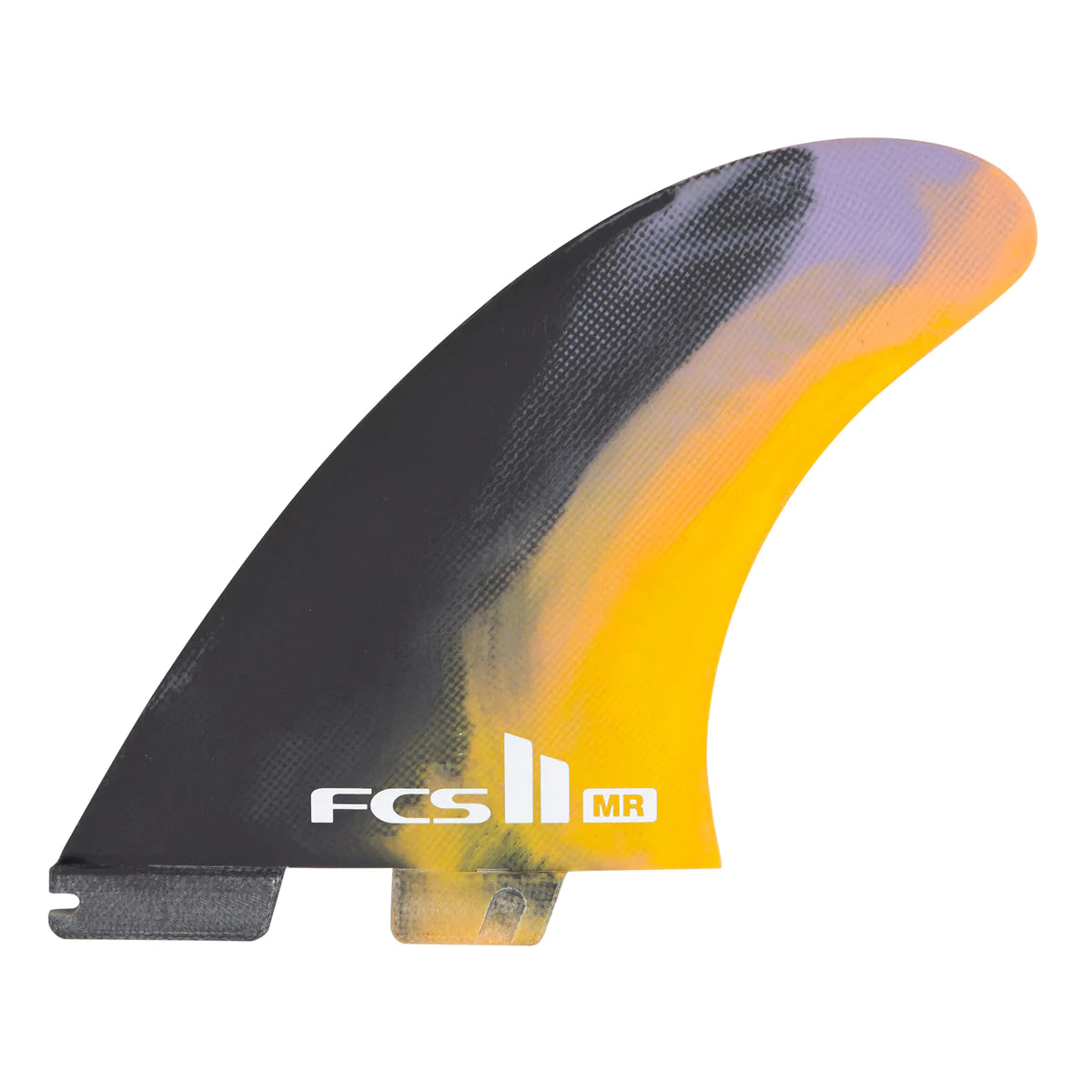 FCS II MR Twin Fins with mini Trailer- PC Tri Set Xlarge - Black White / Neon Swirl / Dusty Blue Fins Black Color Swirl