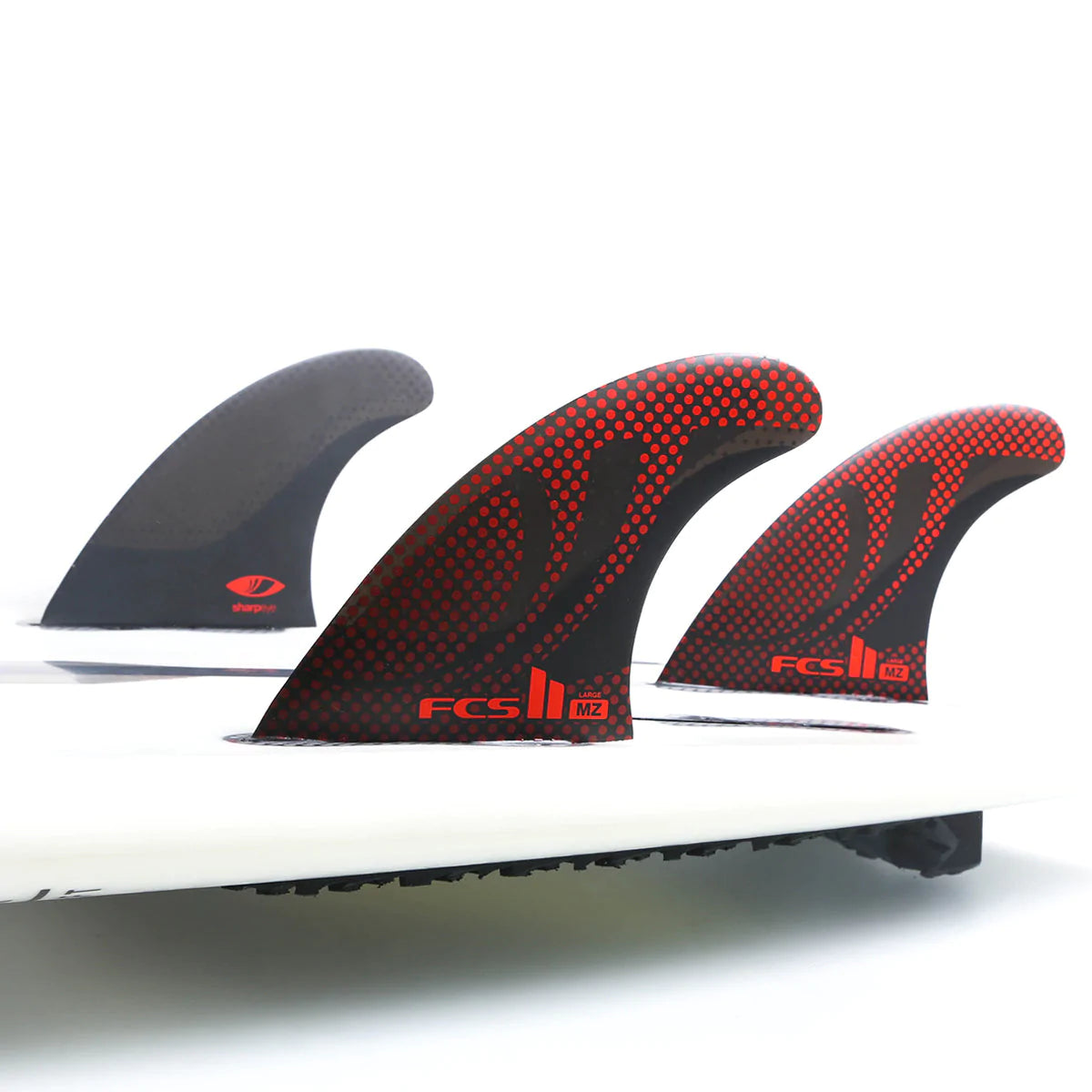 FCS II Sharp Eye Marcio Zouvi PC Red Tri Set Surfboard Fins Fins