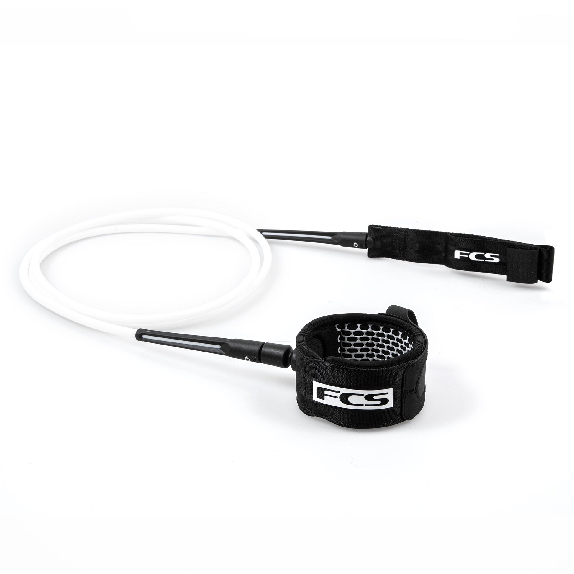 FCS 6' Comp Essential Leash Leash White Black