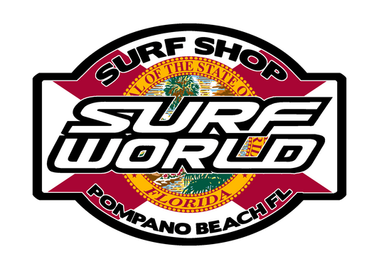 Surf World Florida Flag Sticker Die Cut Full Color Printed Sticker sticker