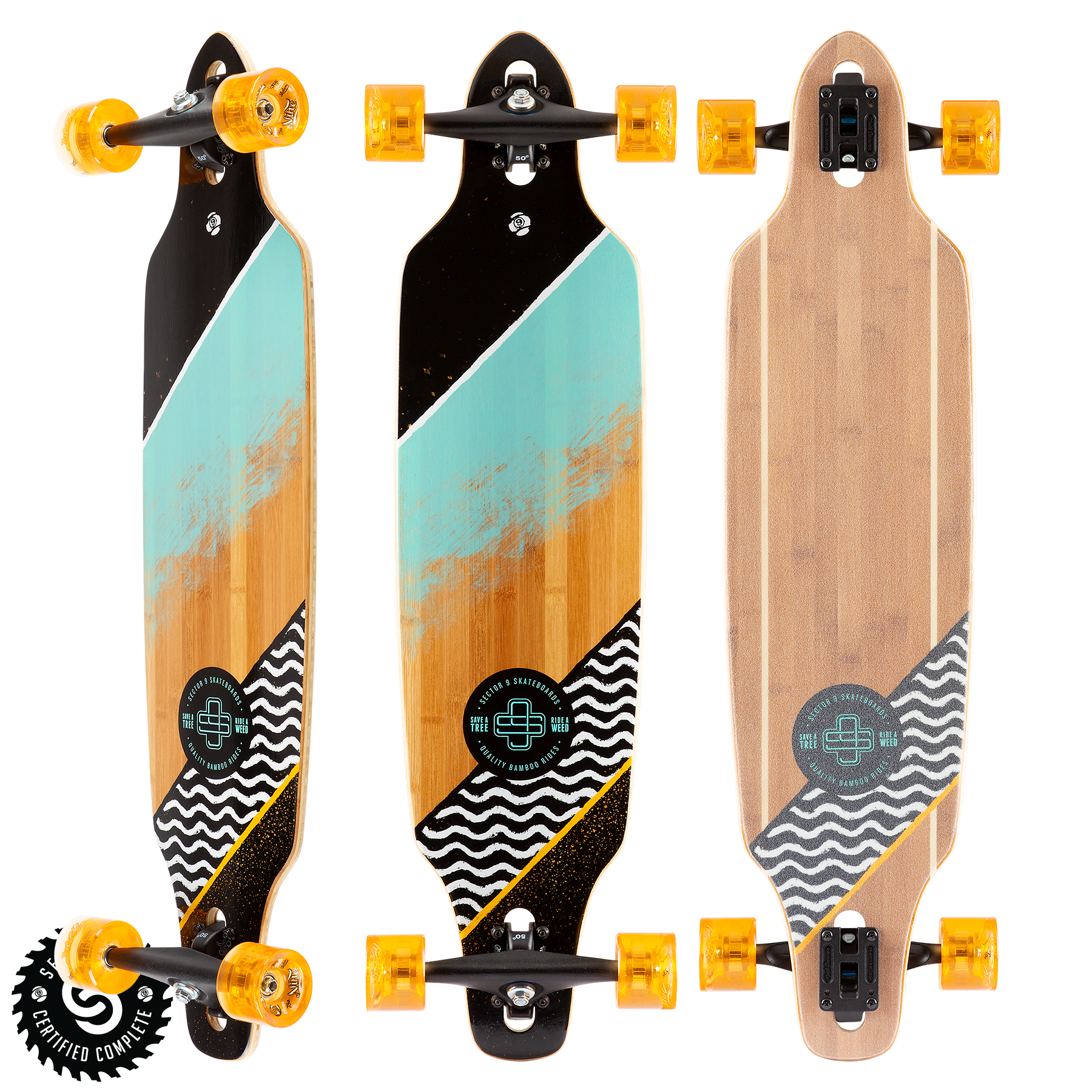 Sector 9 Mini Lookout Flow Complete Skateboard 37.5 x 9.25" Skateboard