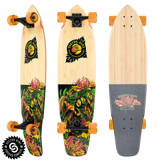 Sector 9 Ft Point Eden 34" Longboard Skateboard - Bamboo Longboard Skateboard