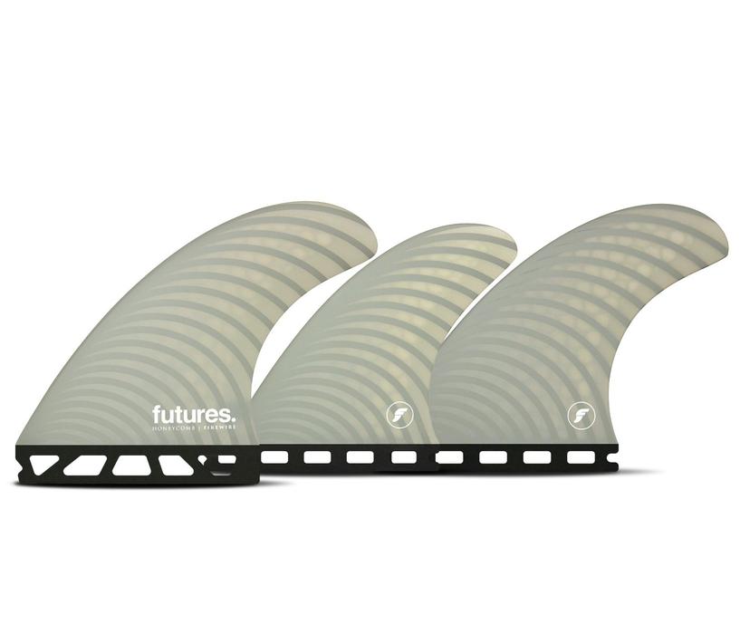 Futures Fire Wire 5 Fin Set - Light Grey - Tri Quad Fins
