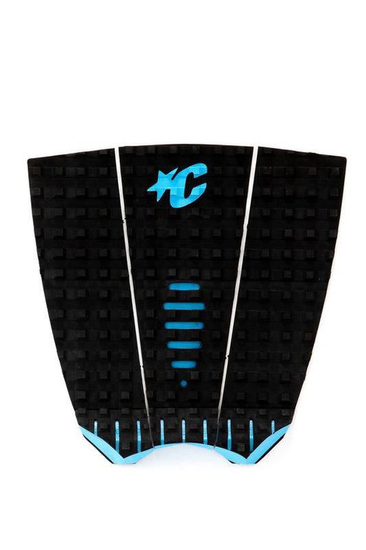 Creatures Of Leisure Mick Fanning Performance Signature Traction Pad - Black Cyan - Eco Pure Biodegradable Traction Pad Black Cyan