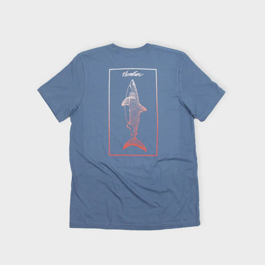 Flomotion The Great White Tee - Steel Blue Mens T Shirt