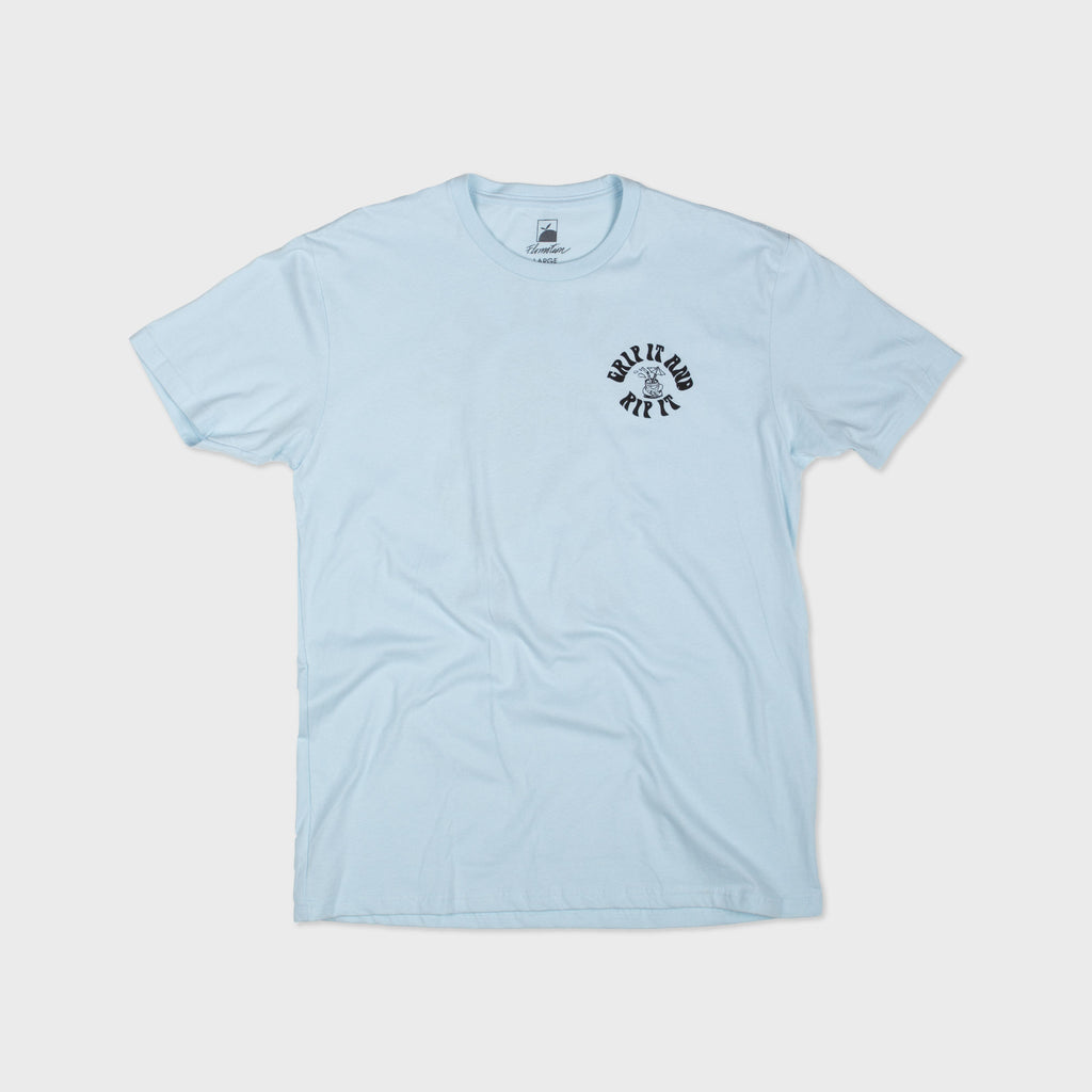 Flomotion Grip It Rip It Mens Gator T Shirt - Light Blue - Mauve Mens T Shirt