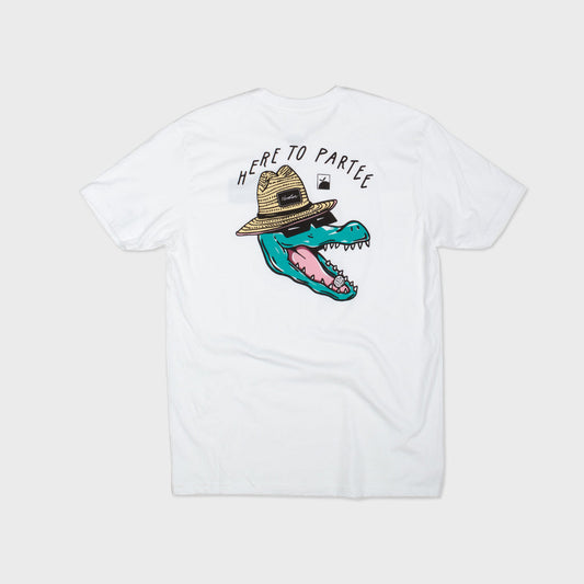 Flomotion Here To Partee Mens T Shirt - White Mens T Shirt