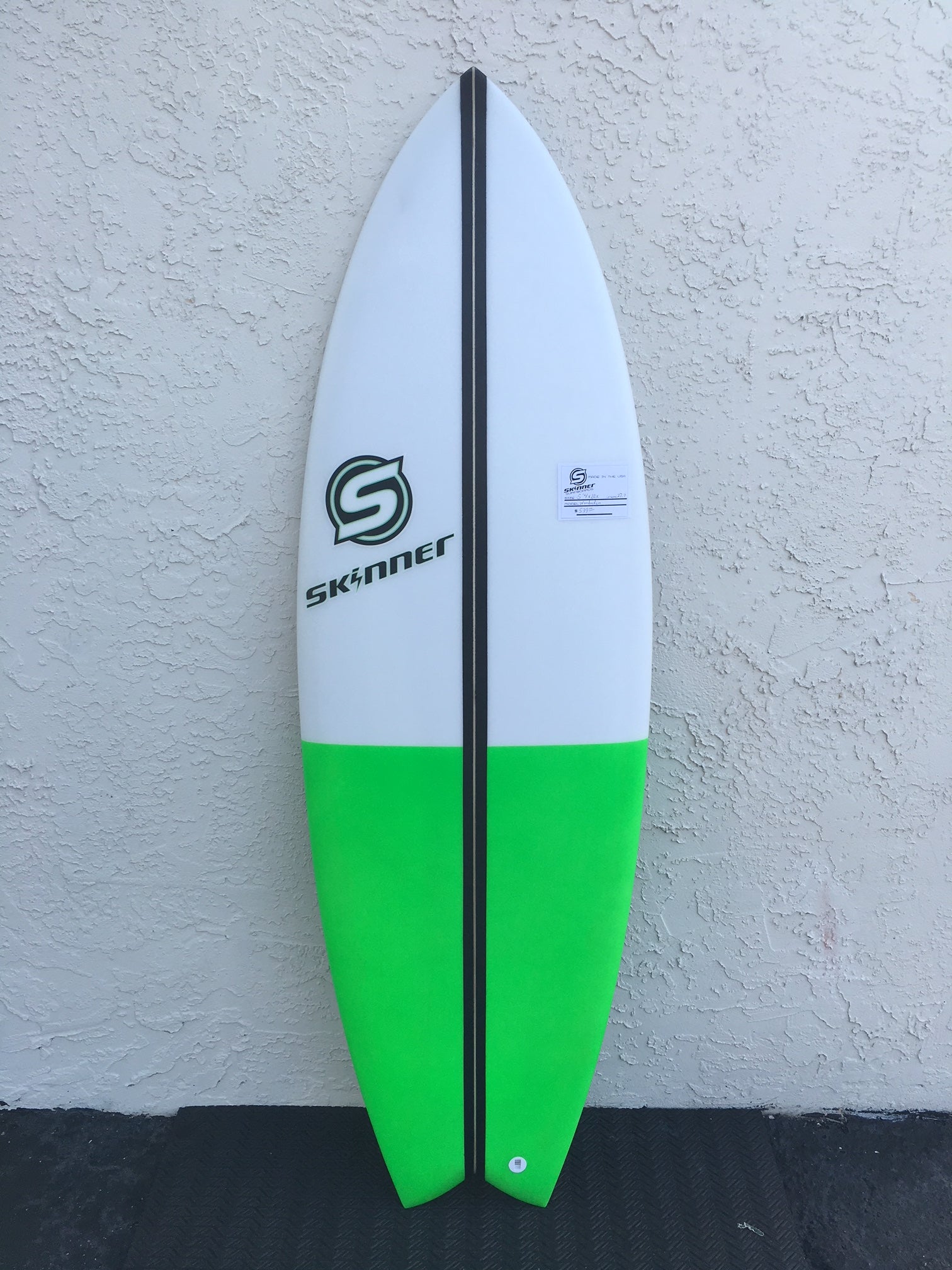 SOLD Skinner Surfboards 5'4 x 20" Wonder Fish Poly 5 plug - 27.7 Liters Surfboard