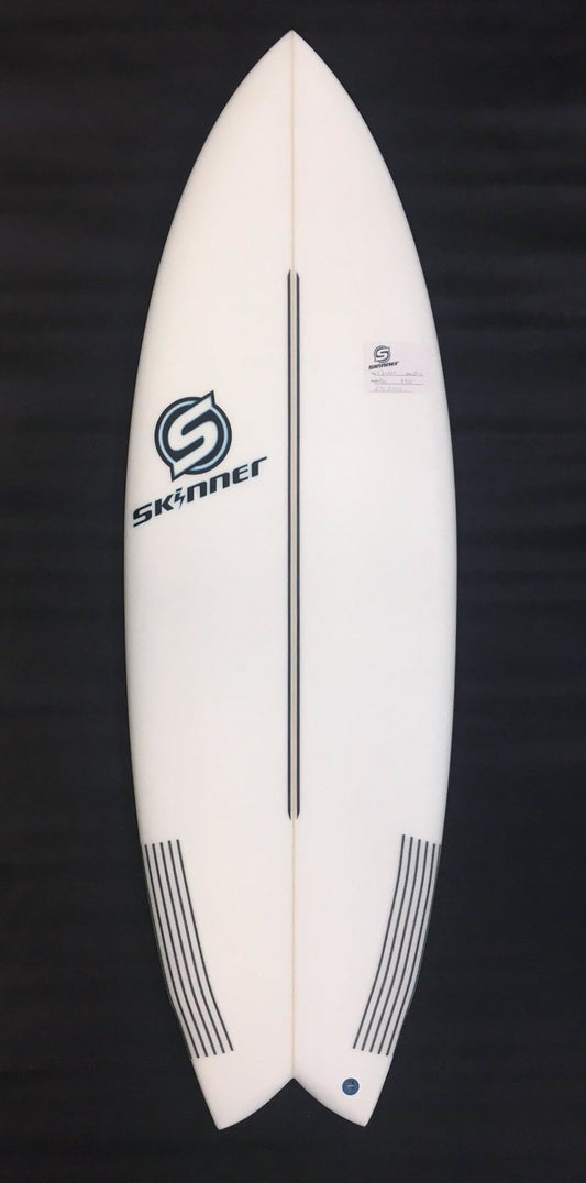 SOLD Skinner 5'6 x 20.8" x 2 1/2" 30.2 Liters Twin Fin + Swallow Tail EPS Epoxy Surfboard Surfboard