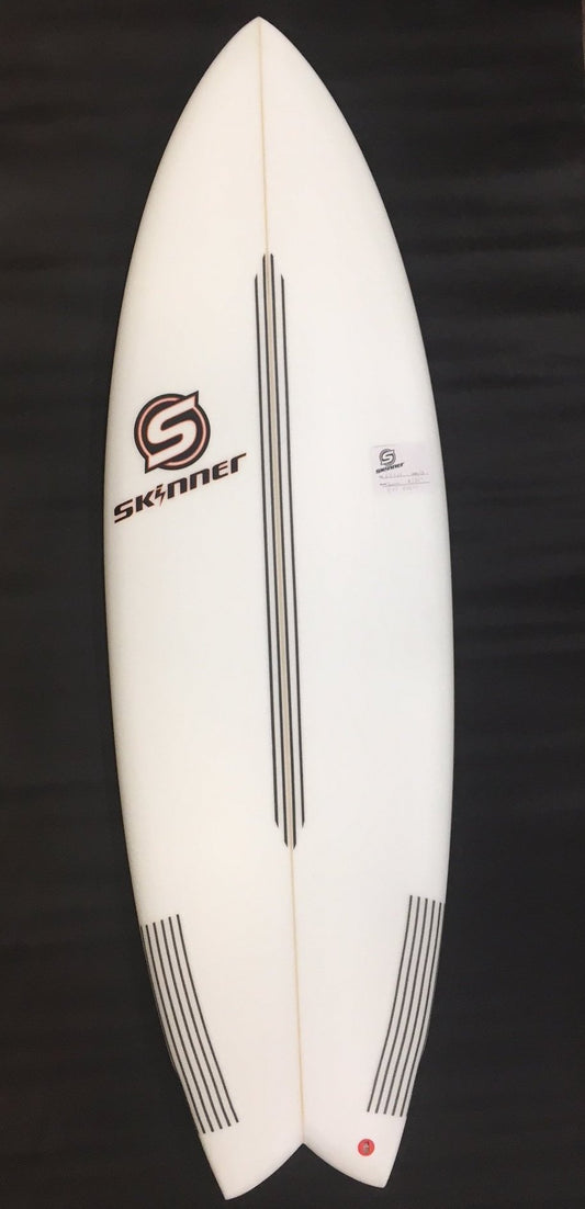 SOLD Skinner 6'0 x 22" x 2 5/8" 38 Liters Twin Fin + Swallow Tail EPS Epoxy Surfboard Surfboard