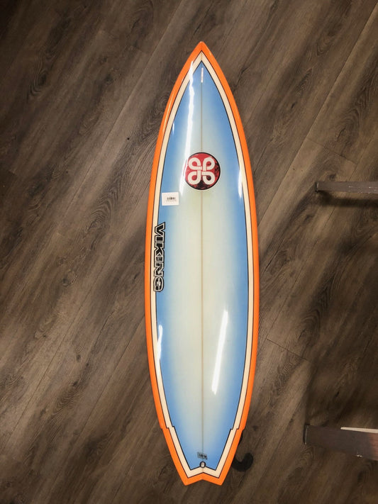 Viking Surfboards 5'7 Twin Fin Clark Color Surfboard