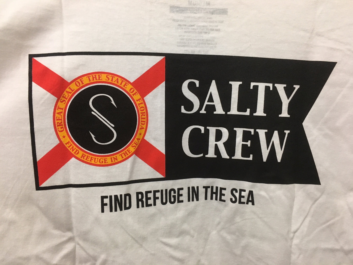 Salty Crew Alpha Saltire SS Florida Flag Tee - White Mens T Shirt
