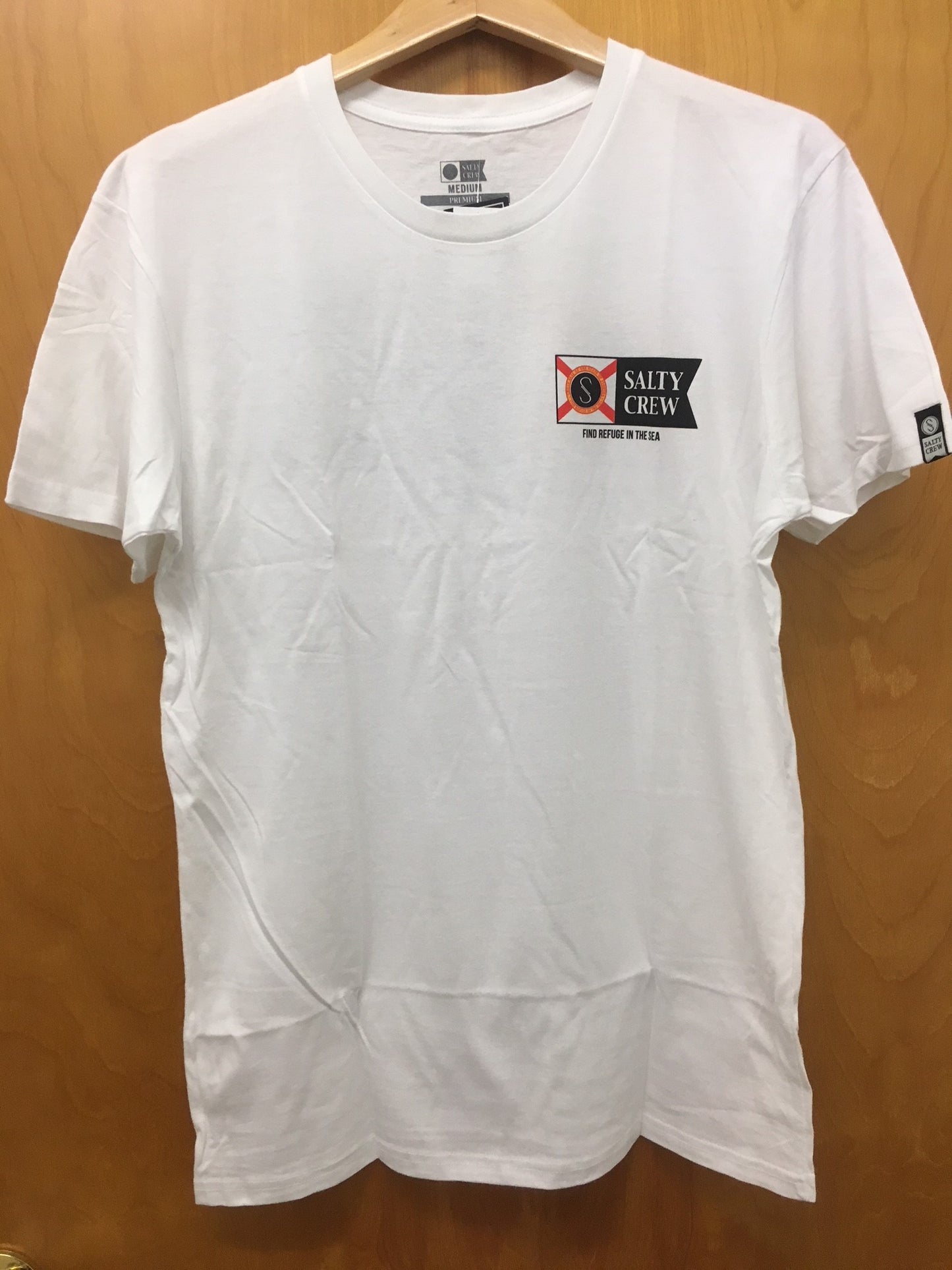 Salty Crew Alpha Saltire SS Florida Flag Tee - White Mens T Shirt