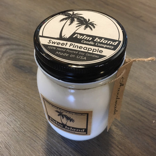 Palm Island Candle Co. 16oz Mason Jar - Sweet Pineapple Candle