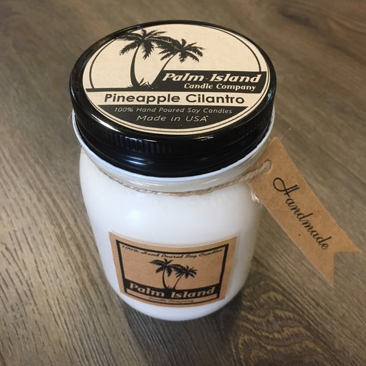 Palm Island Candle Co. 16oz Mason Jar - Pineapple Cilantro Candle