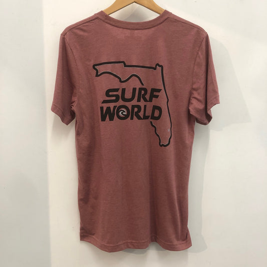 Surfworld Florida Lines Tee - Mauve Heather Mens T Shirt