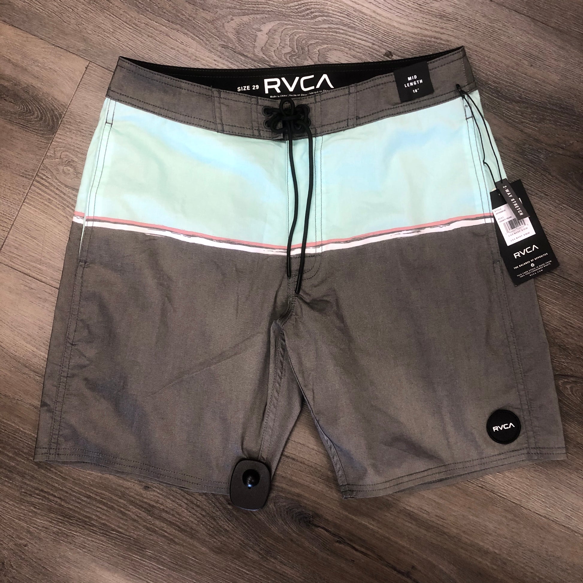 RVCA County Trunk 18" Men's Hybrid Boardshort - Black Mens Shorts