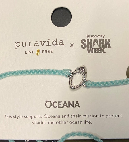 Pura Vida Oceana Shark Week Jaws Bracelet Seafoam Jewelry