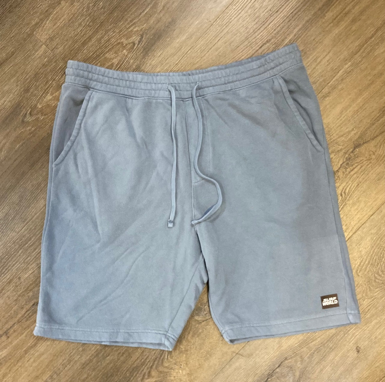Surfworld Pigment Dyed Fleece Shorts - Slate Blue Mens Shorts
