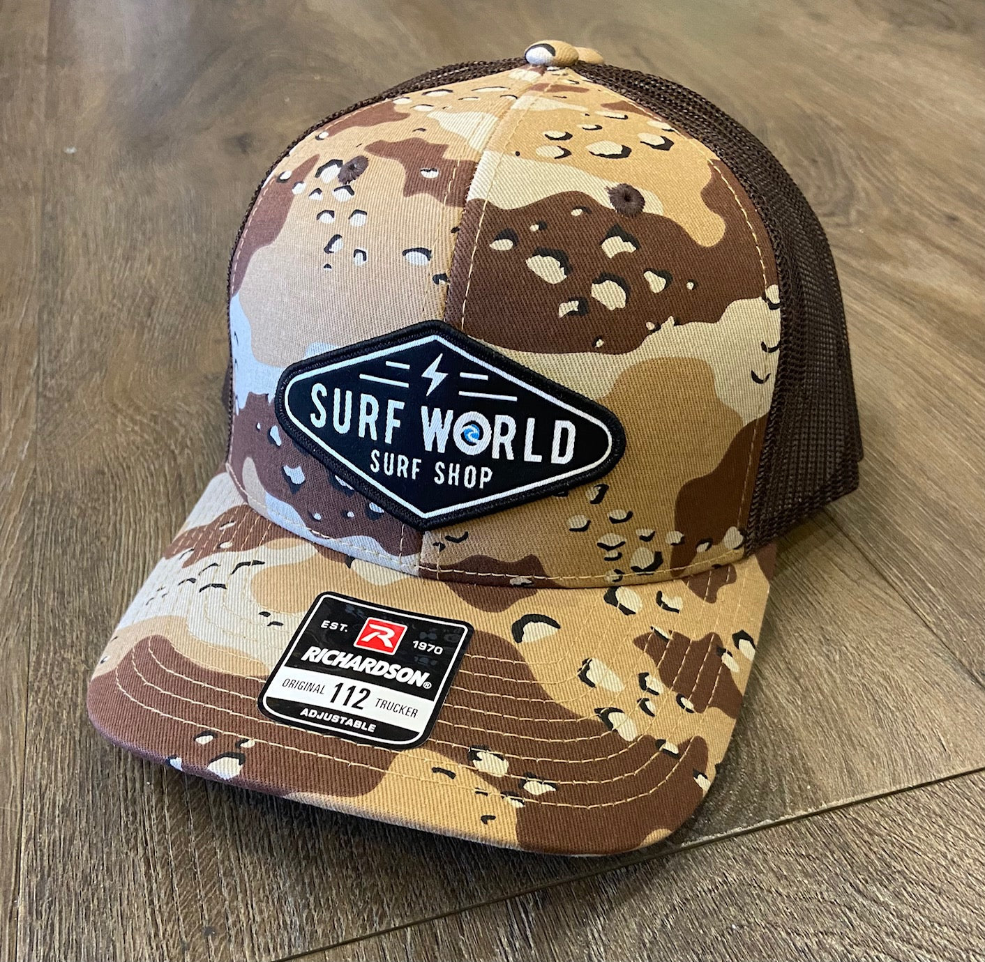 Surf World Retro Trucker Hat - Boltz- Multiple colors Mens Hat Desert Camo