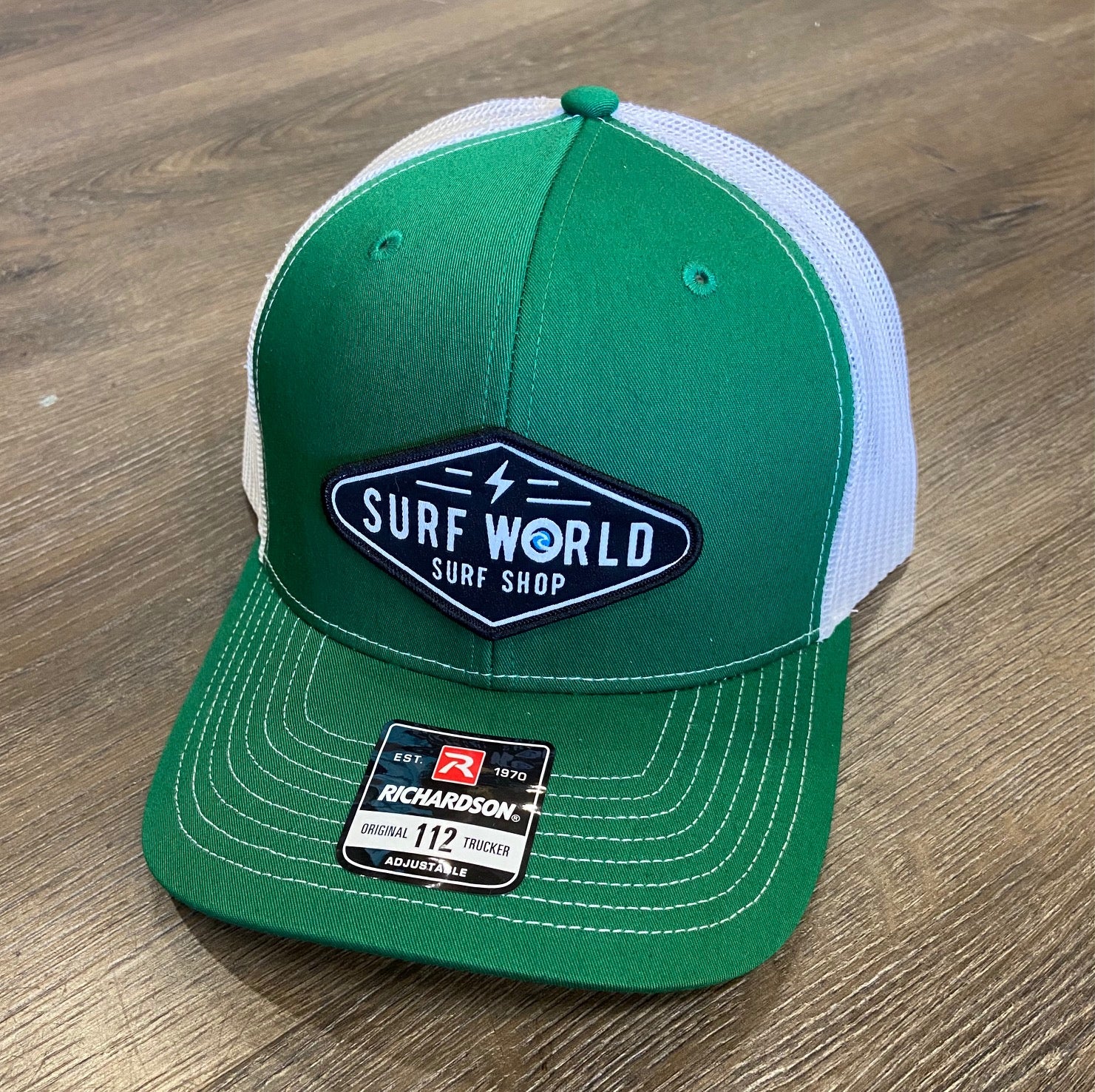 Surf World Retro Trucker Hat - Boltz- Multiple colors Mens Hat Kelly Green