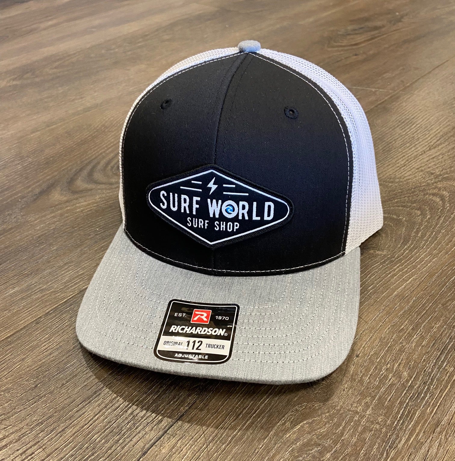 Surf World Retro Trucker Hat - Boltz- Multiple colors Mens Hat Black Grey White