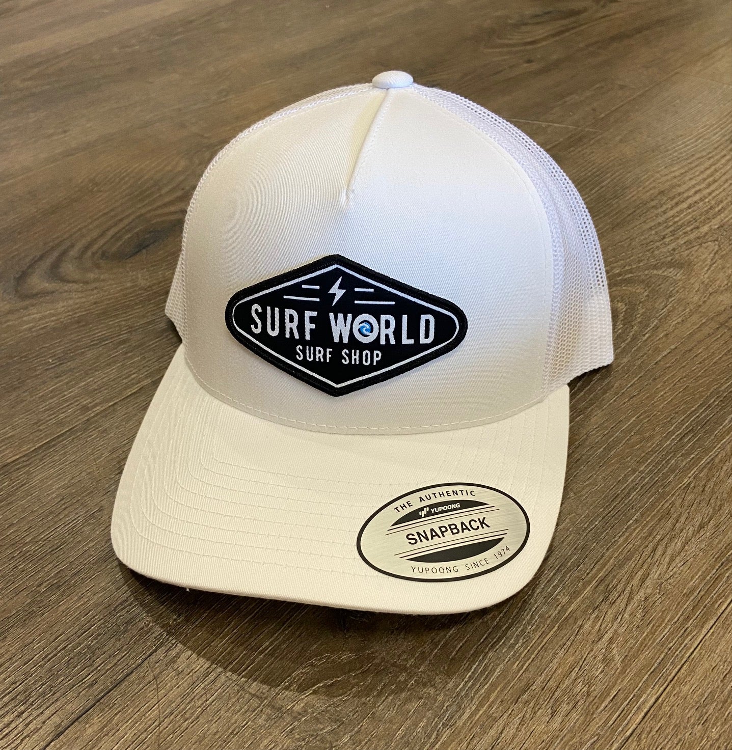 Surf World Retro Trucker Hat - Boltz- Multiple colors Mens Hat All White