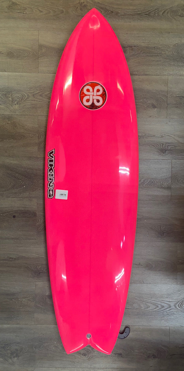 Viking Surfboards 6'2" Twin Fish Epoxy with Gloss - Pink Surfboards