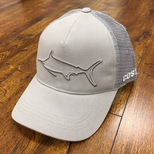 Costa Stealth Marlin Gray Hat 3d Marlin Embroidery New 2017 Mens Hat