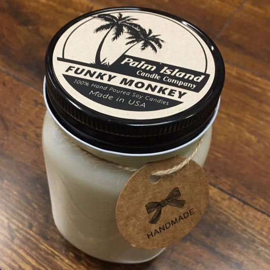 Palm Island Candle Co. 16oz Mason Jar - Funky Monkey Candle