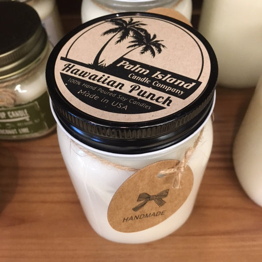 Palm Island Candle Co. Mason Jar - Hawaiian Punch Candle
